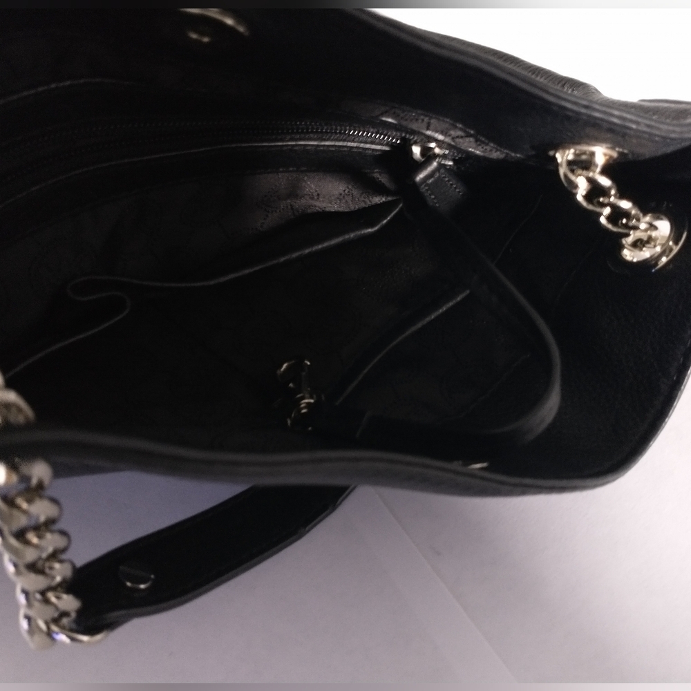 Michael Kors Black Leather Chain Shoulder & Crossbody Bag - Picture 4 of 11